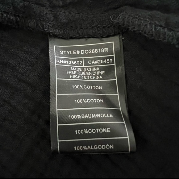 Steve Madden Taryn Cotton Gauze Midi Dress Sleeveless V Neck  Black Large - Picture 10 of 15